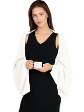 Shawl Wraps for Women Soft Wrap Sweater Knitted Scarf with Sleeves