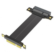 PCIE4.0 4X Extension Cable 180 Degree to 90 Degree PCIE Risers Cable Card