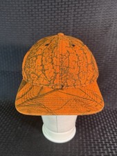 Vintage Realtree Orange Safety Camo Baseball Hunting Hat Made in USA Camouflage