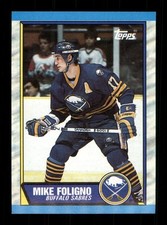 Mike Foligno 17 Sabres Hockey 1989 Topps 78 Sports Trading Card 