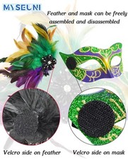 Oidea Karnevalsmaske Mit Federn – Venezianische Maske Für Frauen, Bunt, Für Party & Cosplay