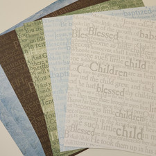Lot 10 Sheets 12x12 Scrapbook Printed Paper BLESSED EVENTS RELIGIOUS Vintage