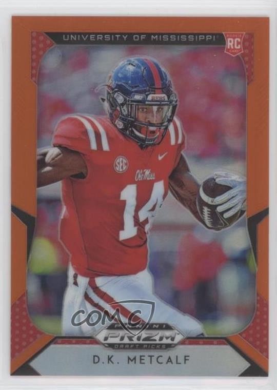 2019 Panini Prizm Draft Draft Picks Orange Prizm DK Metcalf #133 Rookie RC ni4