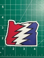 Oregon Stealie - Grateful Dead - Laminated Vinyl Sticker 3"x2.5"