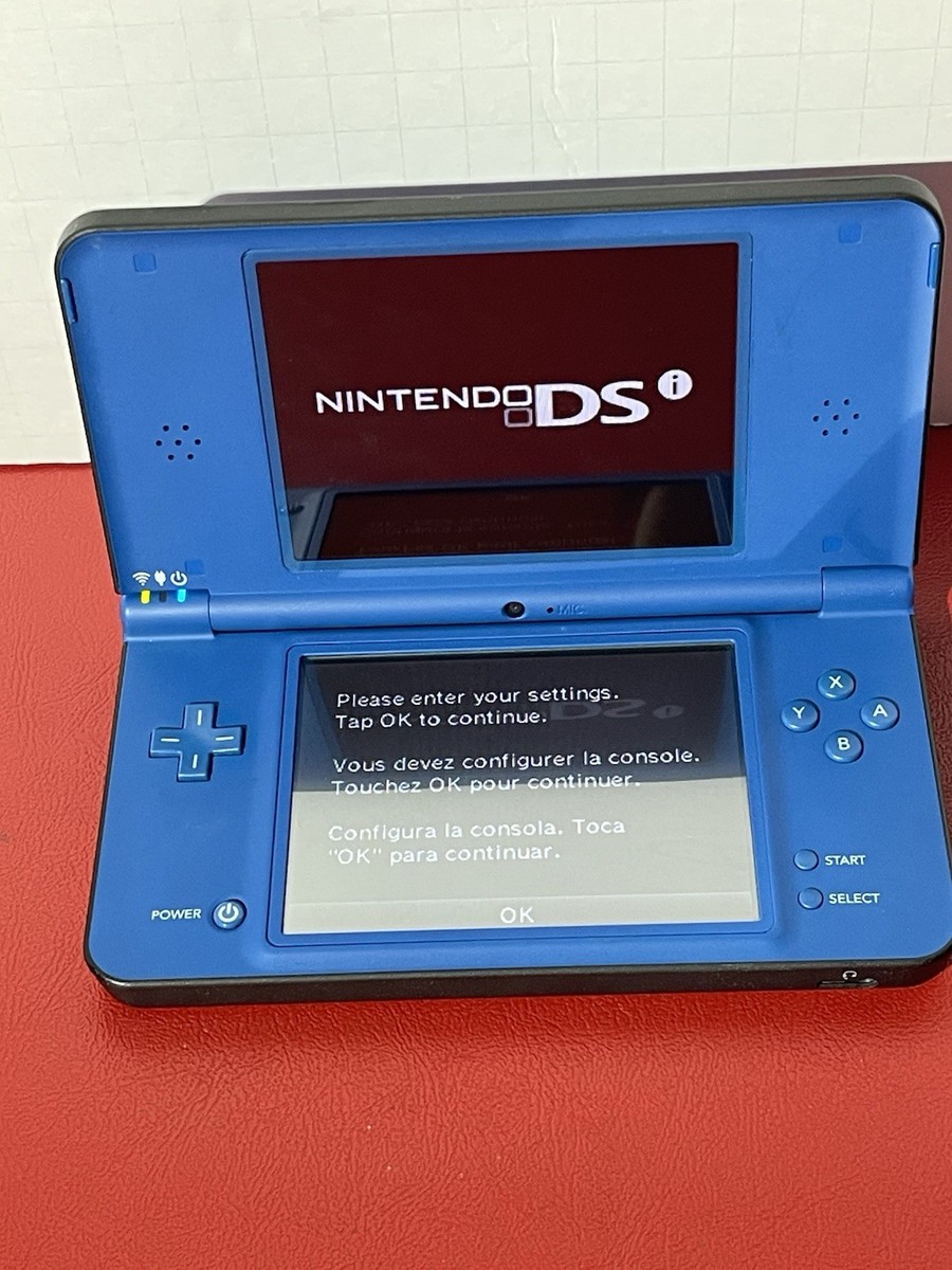 Nintendo DSi XL Blue Console With Charger,Hard Case, And Game | eBay