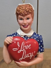 I Love Lucy Lucille Ball CBS & D2 Resin Christmas Ornament