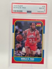 1986 Fleer WORLD B FREE #35 Cleveland Cavaliers Vintage Basketball PSA 8