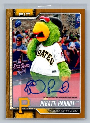 Pirate Parrot 2026 Topps #M-17 Mascots Autographs Gold #/50