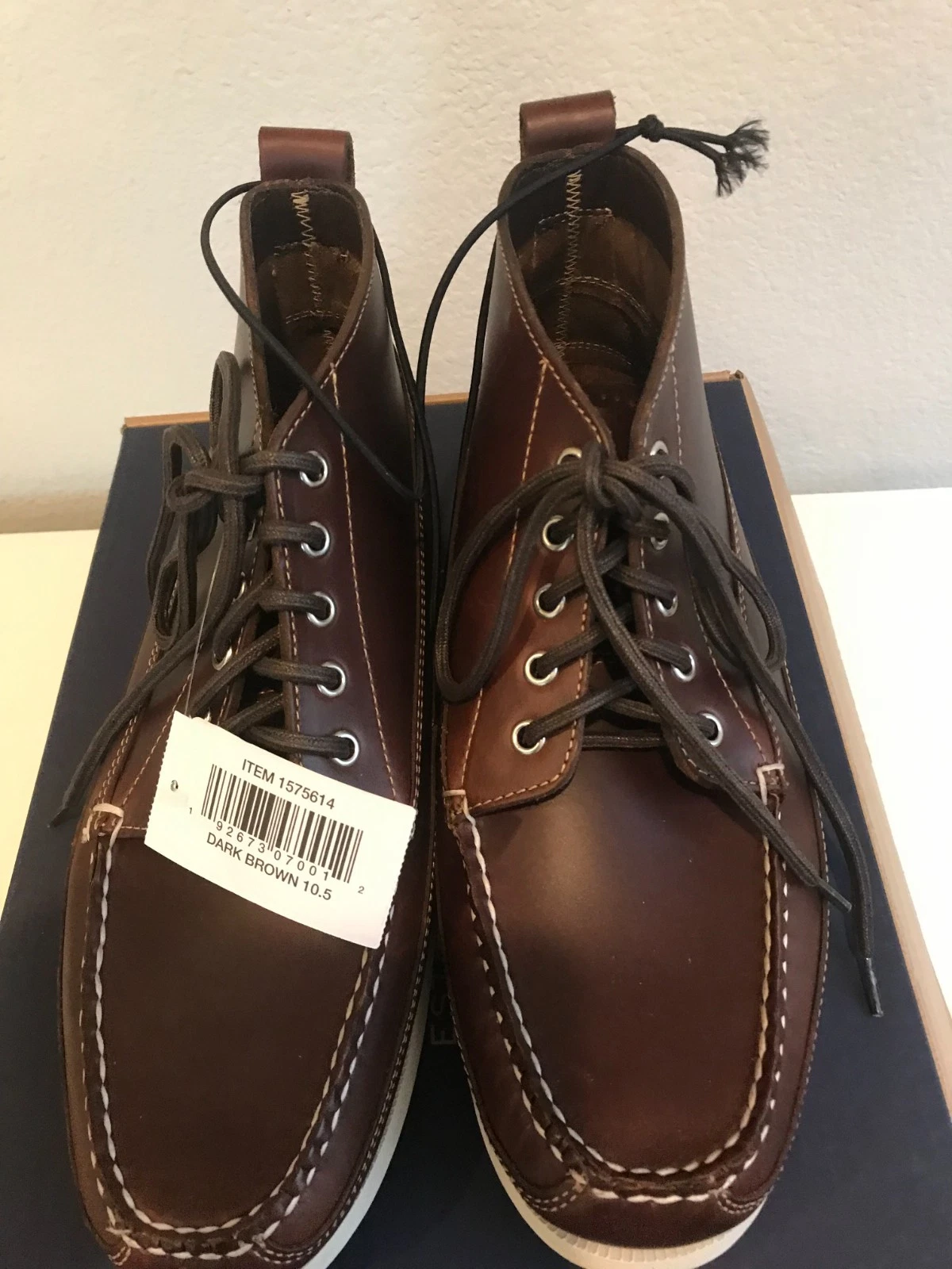 Men's GH Bass Camp Moc Leather Boots Size 10.5 NIB/NWT