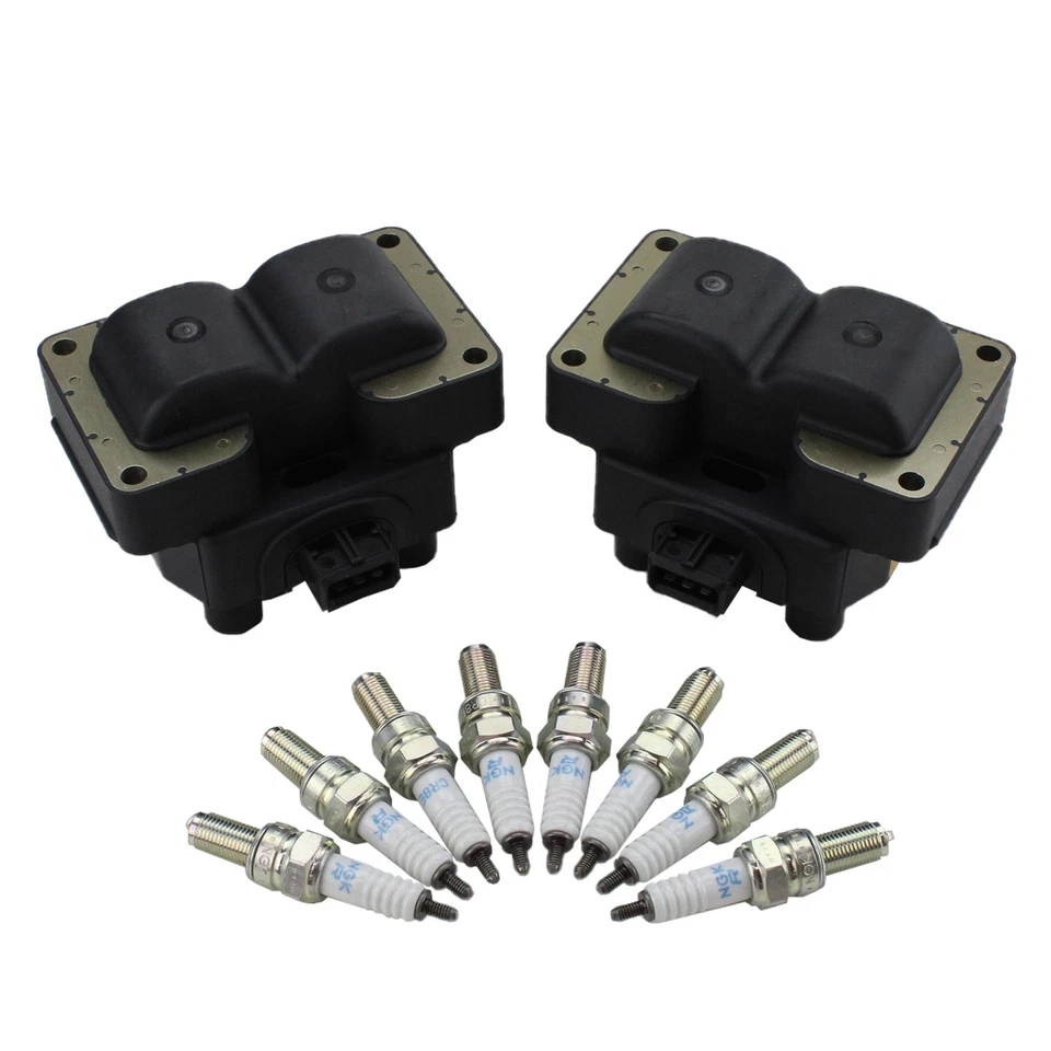 Kit de bujías Bosch 2 bobinas de encendido NGK 8 V-Power para F355 Berlinetta 348 TB V8 Foto 2 de 3