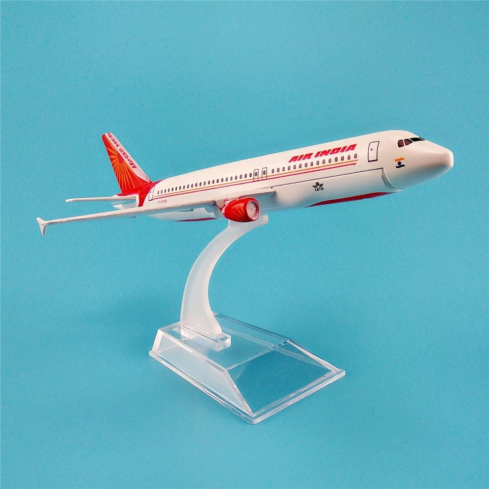1:400 Modello Aereo in Lega Diecast 16cm Air India Airbus A320-200 da Collezione - Immagine 2 di 4