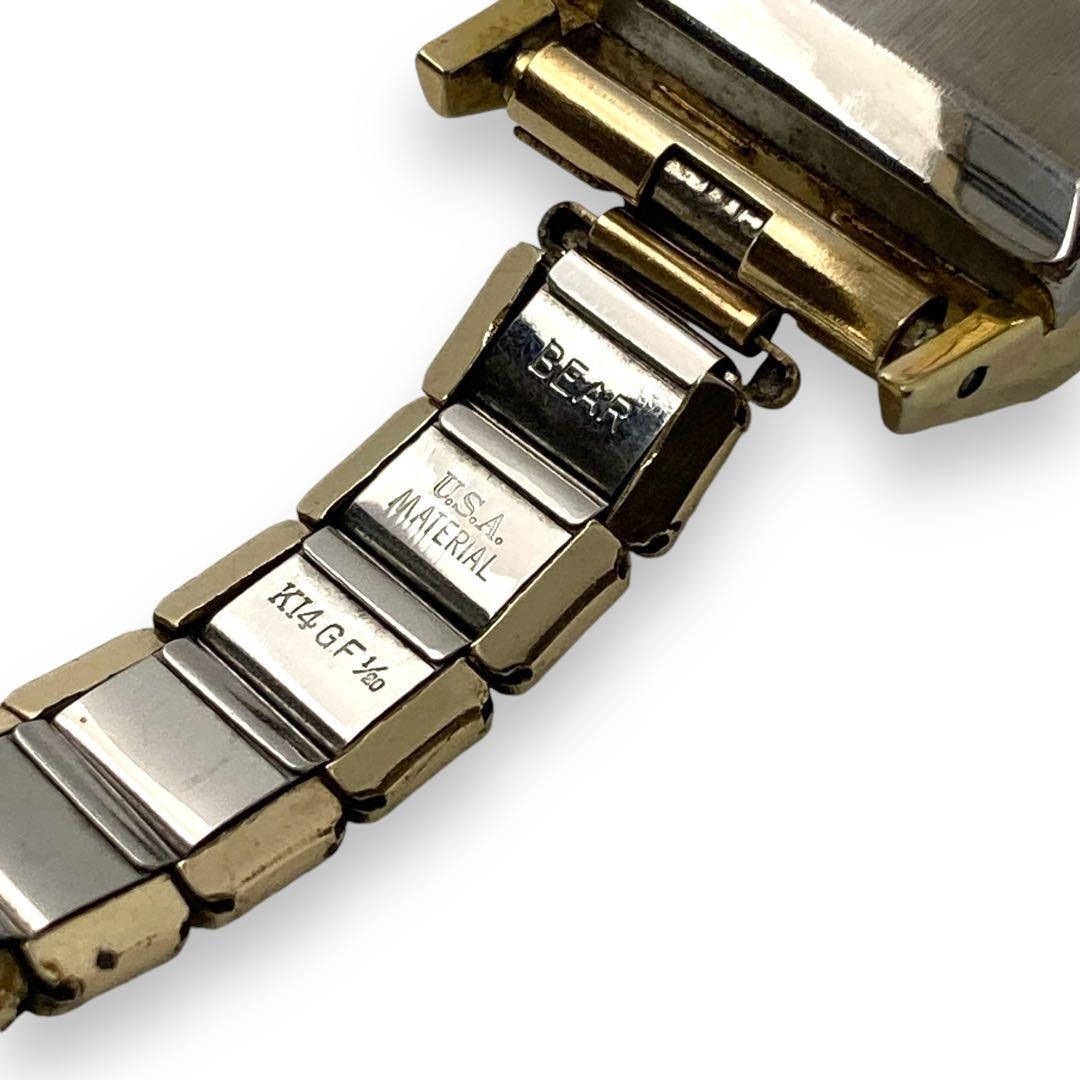 Citizen Y995 Hand Wind Rectangular Gold Plated Wa… - image 6