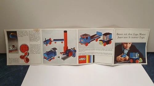 Lego System Classic Vintage Train Leaflet 50's 60's Old 60 1:87 Mursten