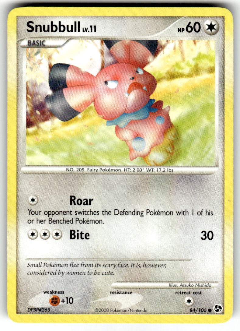 Snubbull 84/106 Common Great Encounters Pokemon Near Mint