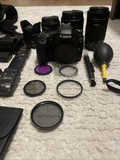 Canon EOS 80D DSLR Camera Bundle 4 Lens Kit 18-135 55-250 50mm Accessories