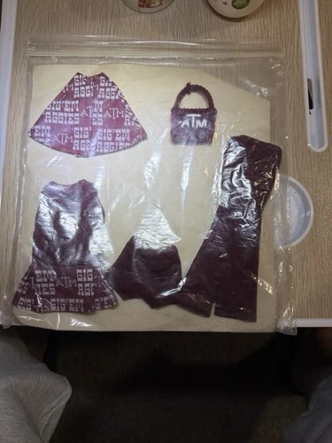Texas A&M Handmade Barbie Outfits and Purse￼