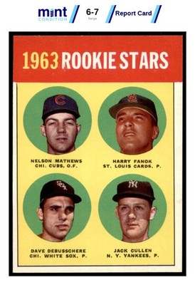 1963 TOPPS DAVE DEBUSSCHERE 54 MINT MATHEWS FANOK CULLEN RC CHICAGO WHITE SOX
