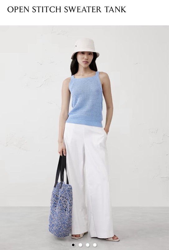 NWT BANANA REPUBLIC FACTORY OPEN STITCH SWEATER TANK BLUE SKIES SZ XXL SOLD OUT