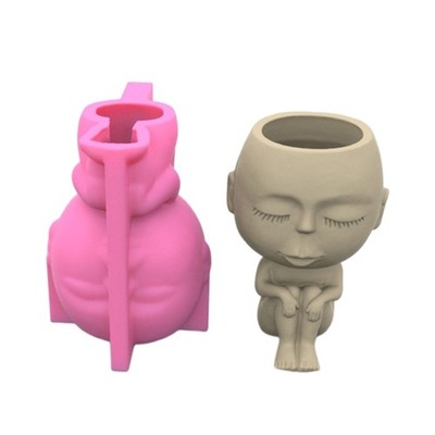 Makeup Brush Holder Organizer Mold DIY Flower Planter Pot Molds,Pen Holder Mold
