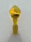 Vintage MCM Blenko Glass 6836-LT Stopper In Lemon (Stopper Only)