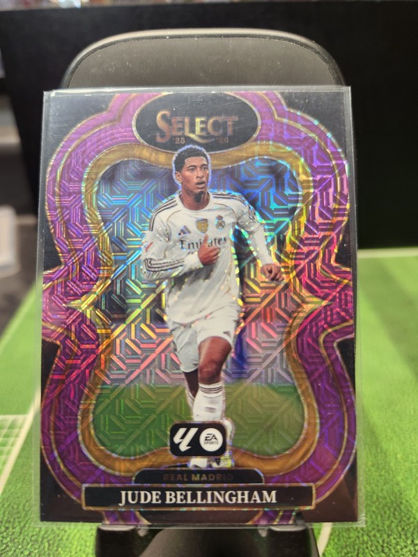2025-26 Panini Select La Liga - Mezzanine Jude Bellingham #116 Purple Mojo Prizm