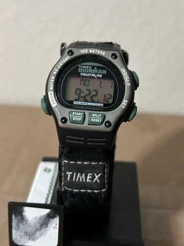 VTG Timex Ironman Triathlon Women Multifunction Nylon Quartz Digital Watch