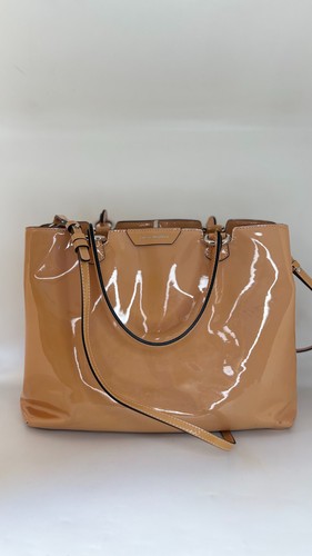 Emporio Armani Beige Patent Tote Bag