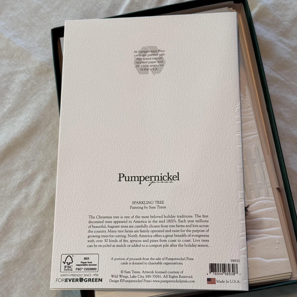 Tarjetas de Navidad Pumpernickel Press árbol brillante (14) sobres EE. UU. Sam Timm Foto 4 de 4