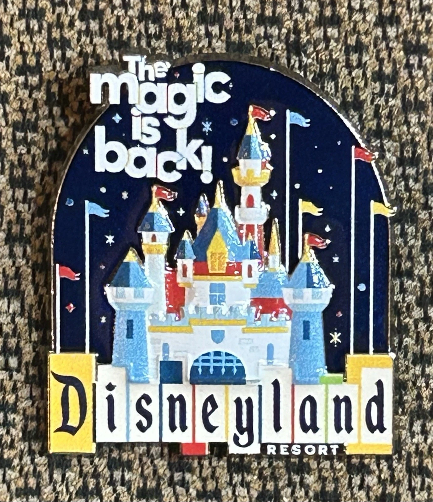 Disney DLR Disneyland Resort Logo The Magic Is Back Castle Pin LR