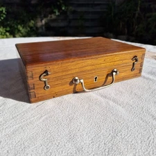 Box box painter's suitcase 19th century walnut wood briefcase numbered drawing 