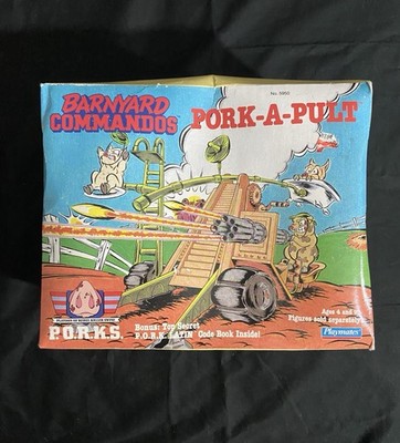 1989 Playmates Barnyard Commandos Pork-A-Pult In Box