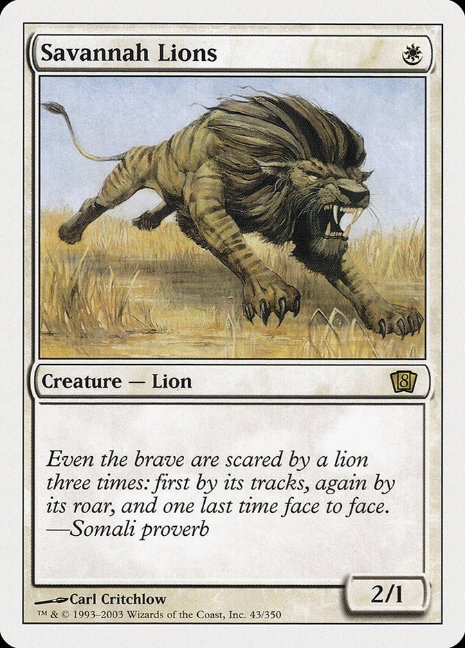 MTG - Savannah Lions - Eighth Edition - X1 - (LP) - #T5435