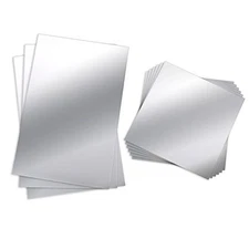 9 Pieces Mirror Adhesive Craft Mirrors Shatterproof Sheet Small Mirror Tiles