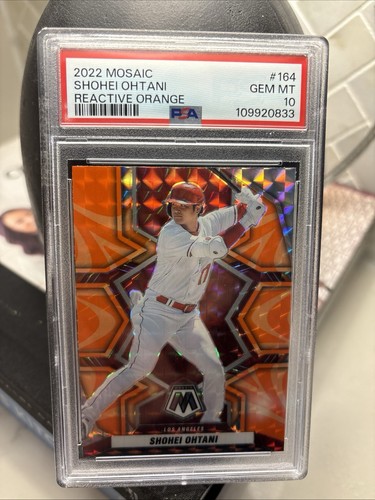 2022 PANINI MOSAIC REACTIVE ORANGE SHOHEI OHTANI CARD #164 PSA 10