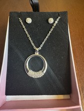 Image of Jon Richard Necklace and Earring Set with Crystals New In Box