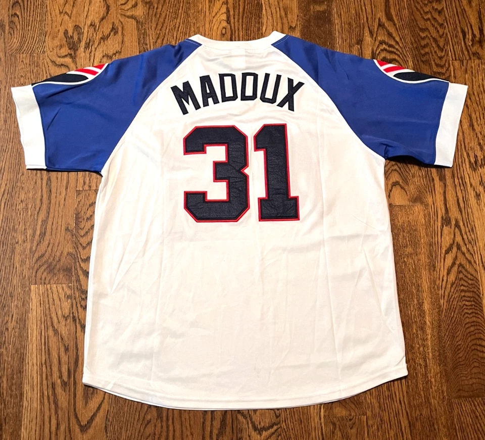 Camiseta de béisbol Greg Maddux Atlanta Braves XL Majestic Cooperstown Collection Foto 2 de 4