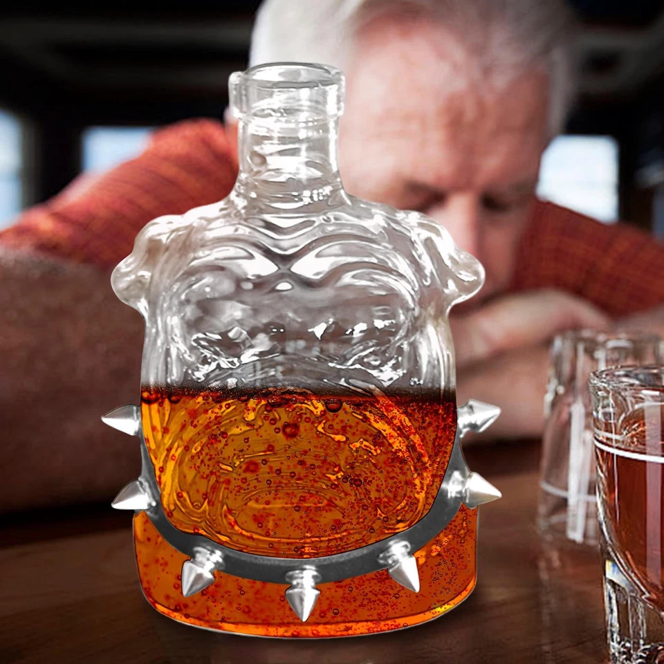 Botella de whisky Georgia Bulldog 300 ml jarra de vidrio botella de vino tinto  Foto 3 de 4