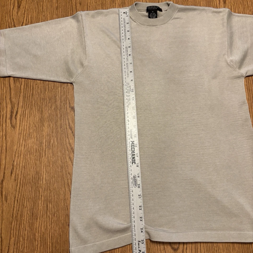 Domani Platinum stylish t-shirt, fitted, brown and gold mixed Men’s Medium - Image 4 of 4