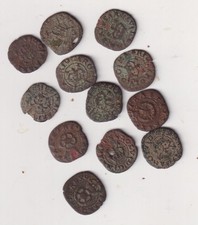 AUCTION START £1. CHARLES 1ST 1625 ROSE FARTHINGS 12 COINS COLLECTION  [B]
