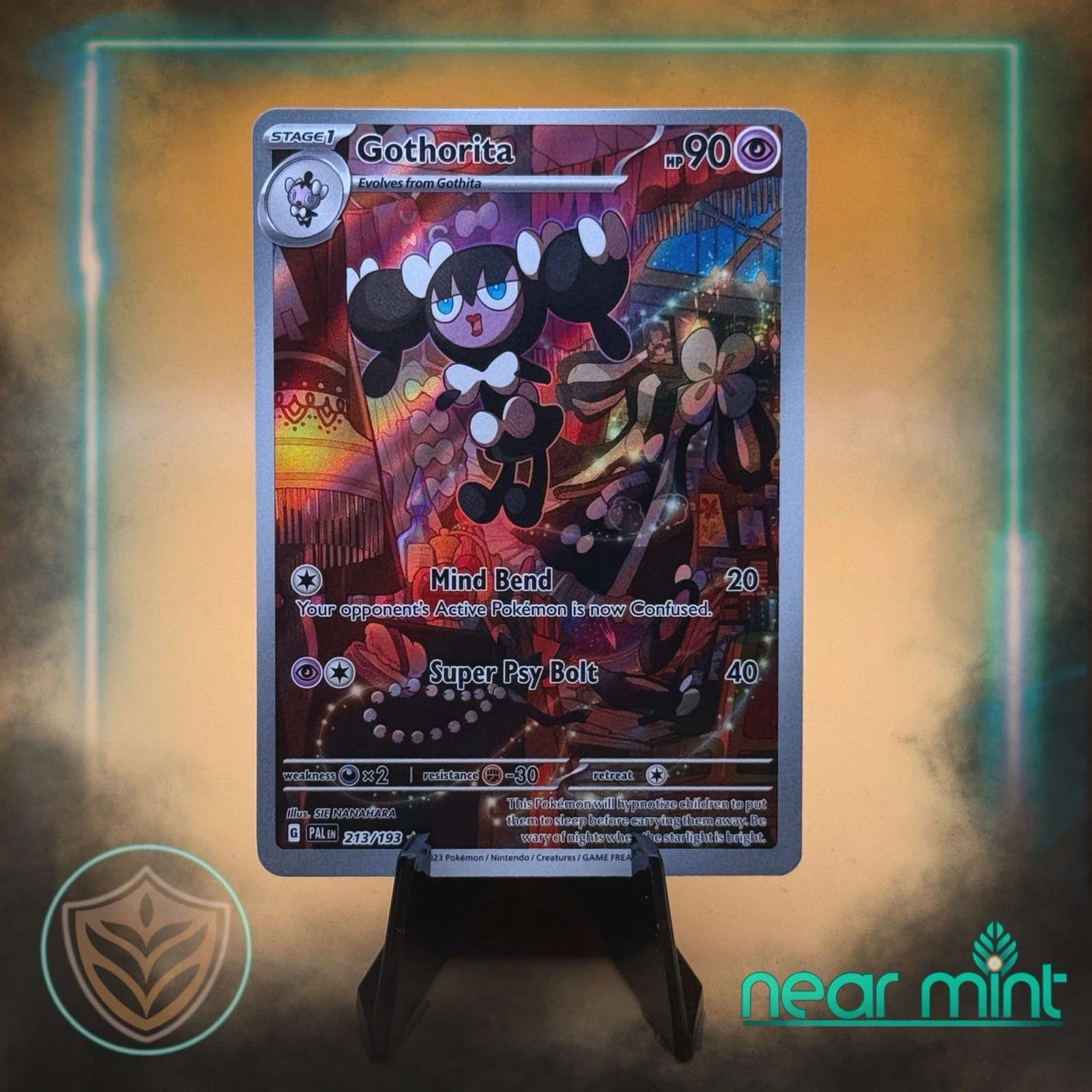 Pokémon TCG Gothorita Illustration Secret Rare Card 213/193 Paldea Evolved