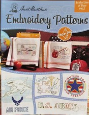 Aunt Marthas Line of Duty 412 Army Nurse Fire Embroidery Transfer Pattern Book
