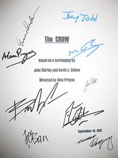 The Crow Signed Movie Script X9 Brandon Lee Bai Ling Ernie Hudson Wincott reprnt