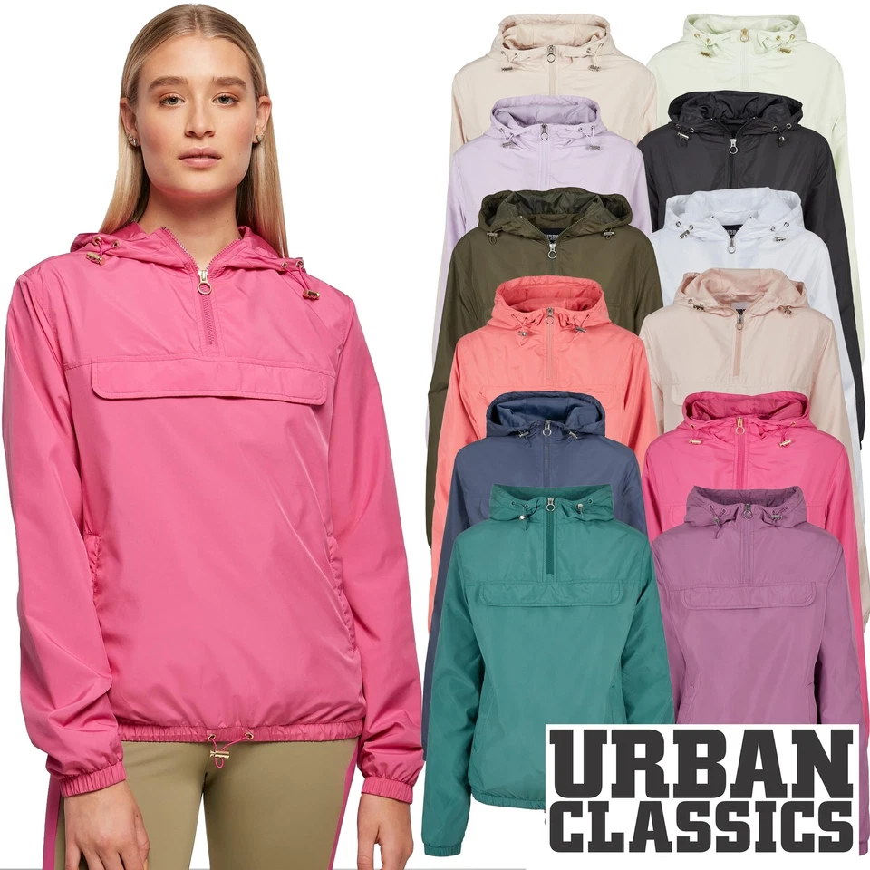 Urban Classics Damen Windbreaker Regen Schlupf Frauen Wind Jacke Übergangsjacke  - Bild 1 von 1