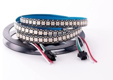 WS2812B Individually Addressable 3.3ft 1m 144 Pixels/LEDs Black PCB DC5V