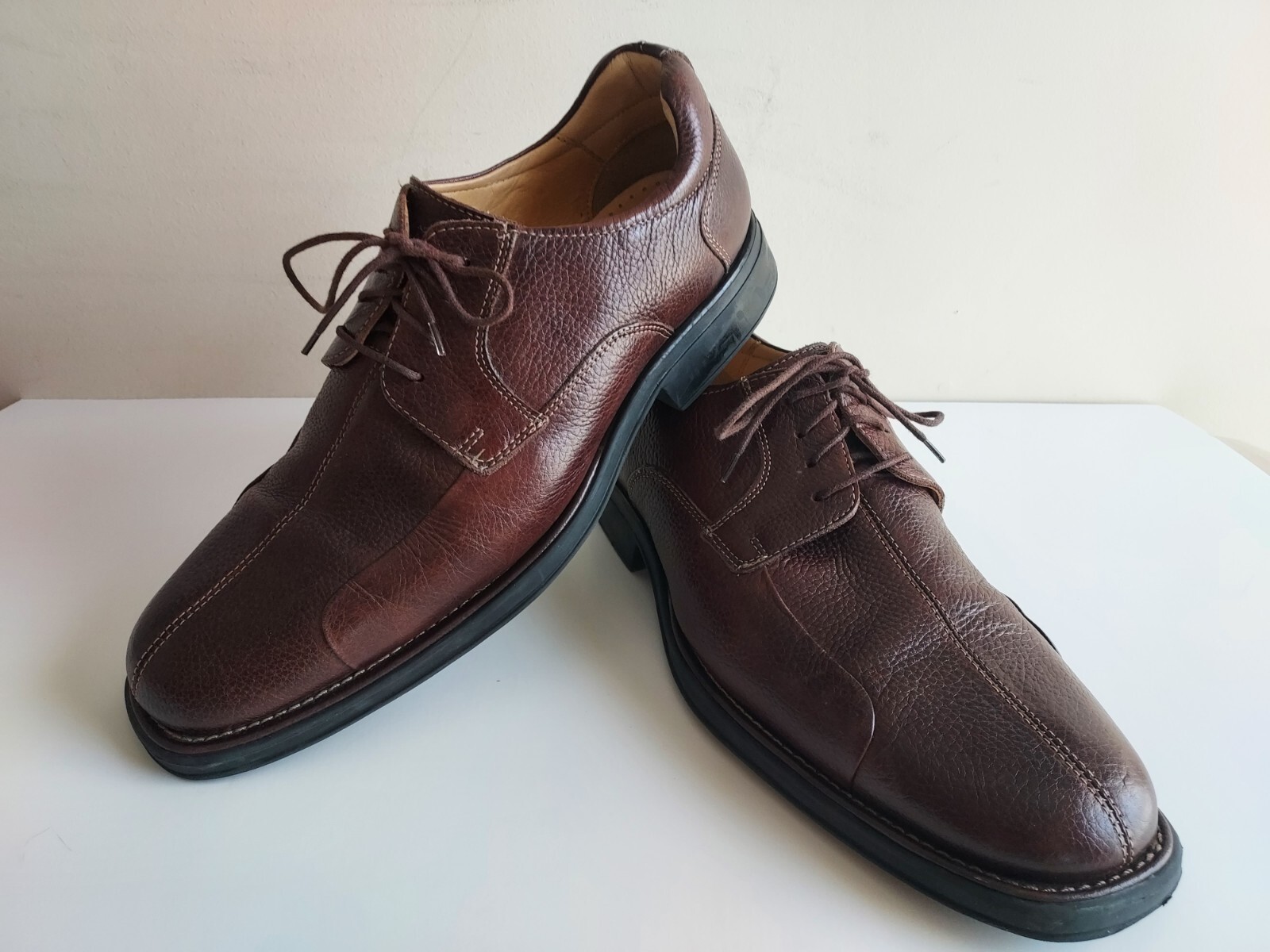 SAOLA Scarpe stringate Oxford Studio Belvedere Bay Bridge marroni in pelle taglia 12D