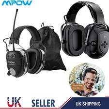 Mpow Bluetooth Ear Defenders Ear Protection Muffs Headphones Noise Reduction UK