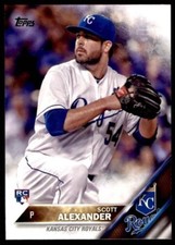 2016 Topps #366 Scott Alexander Kansas City Royals Rookie Card