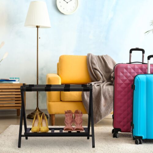 relaxdays Porte-Valise Pliant Bois H x L x P 545 x 66 x 445 cm 2 étagères Re... - Foto 2 di 9