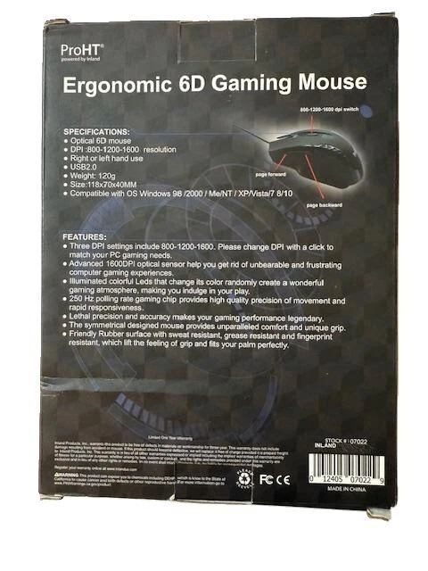 Ergonomic 6d Gaming Mouse wired usb - Image 2 of 2