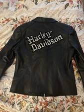 Harley-Davidson Women BRILLIANCE Black Leather Jacket Small 97141-07VW BLING